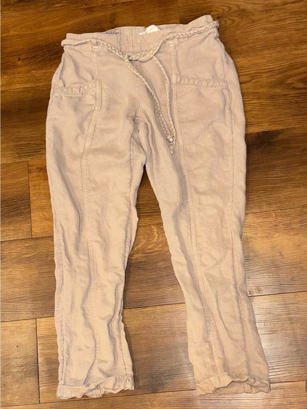 Light Linen Tan C&C California Drawstring Joggers